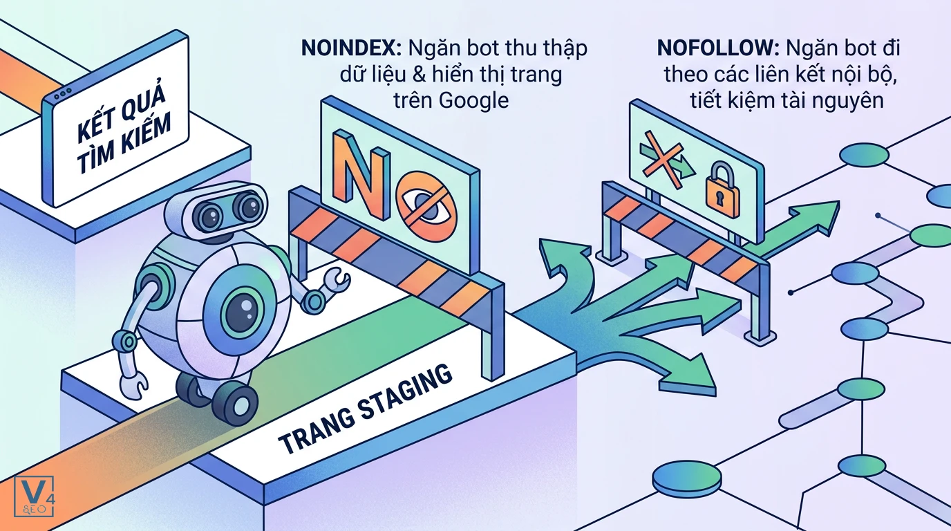 co-che-noindex-nofollow-cho-staging Cơ chế hoạt động của thẻ noindex và nofollow giúp chặn bot tìm kiếm lập chỉ mục và đi theo liên kết trên site staging