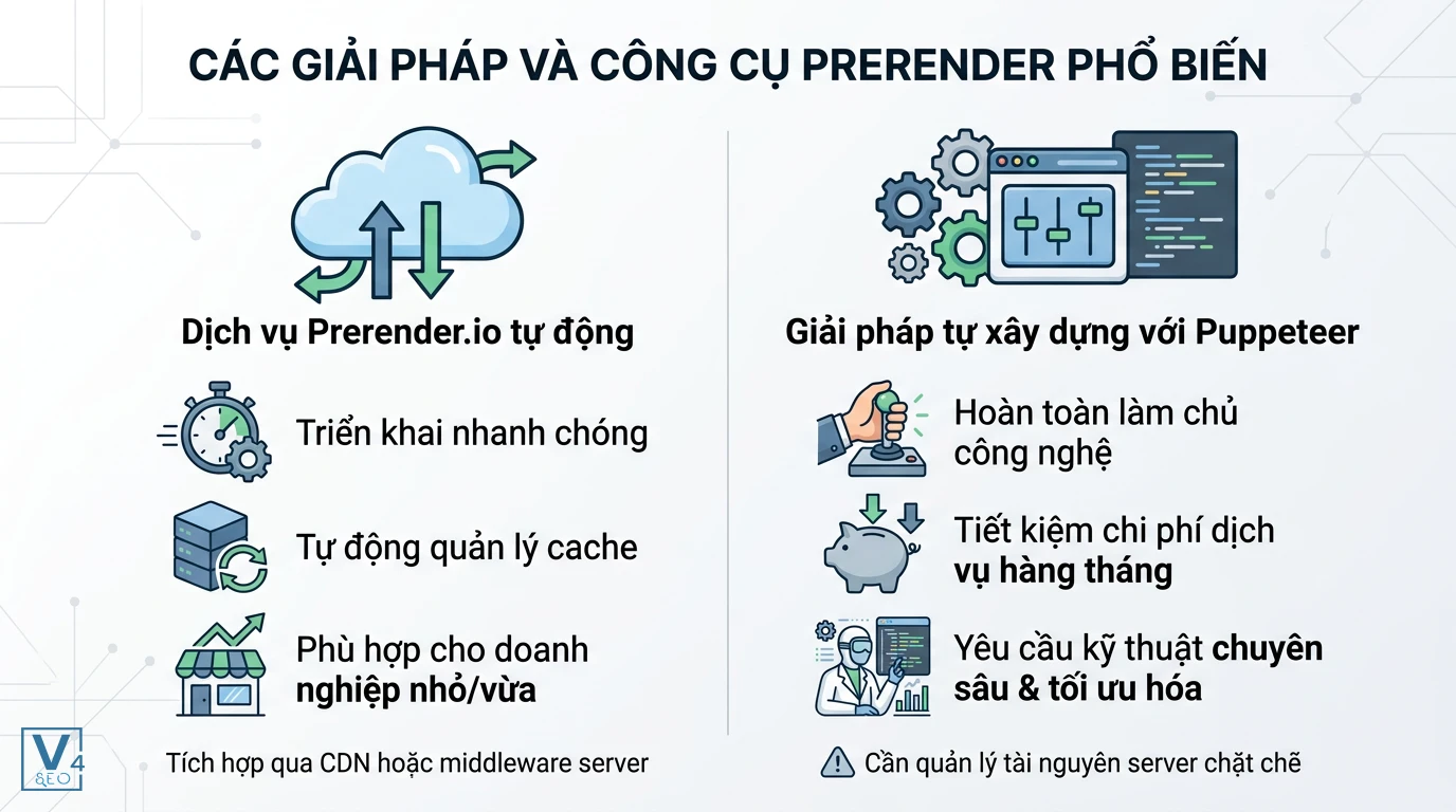 so-sanh-cac-giai-phap-prerender So sánh dịch vụ Prerender.io tự động và giải pháp tự xây dựng hệ thống prerender bằng Puppeteer.