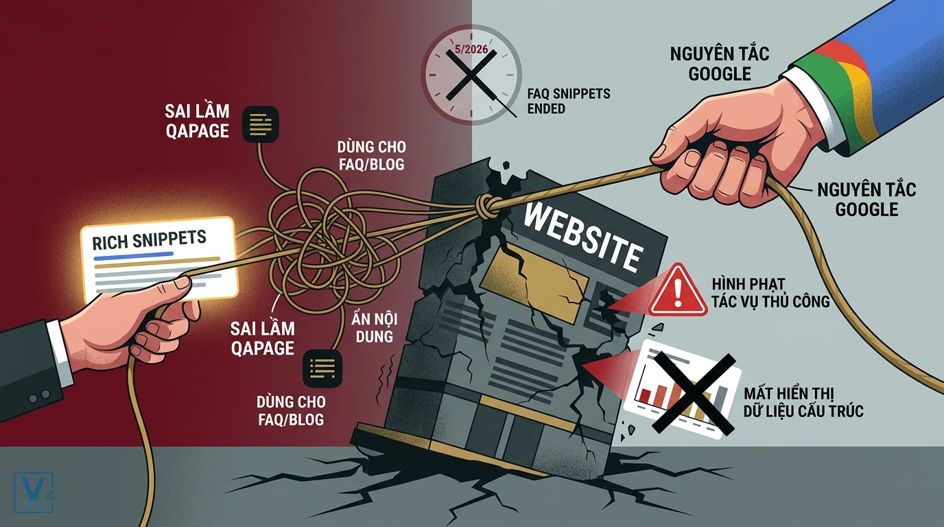 sai-lam-lam-dung-qapage-seo Hậu quả nghiêm trọng khi lạm dụng QAPage sai cách dẫn đến hình phạt tác vụ thủ công từ Google