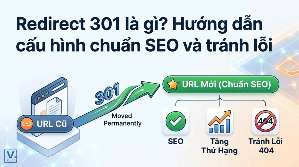 Redirect 301 là gì? Hướng dẫn cấu hình chuẩn SEO và tránh lỗi 5 Mô hình chuyển hướng redirect 301 từ URL cũ sang URL mới giúp tối ưu SEO và tránh lỗi 404