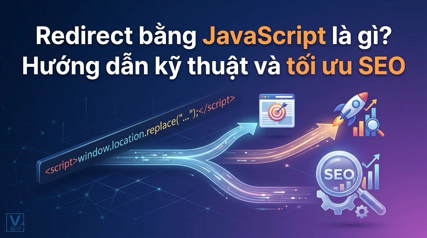 Mô phỏng cơ chế hoạt động và tác động của redirect bằng JavaScript đến hiệu suất SEO của website.