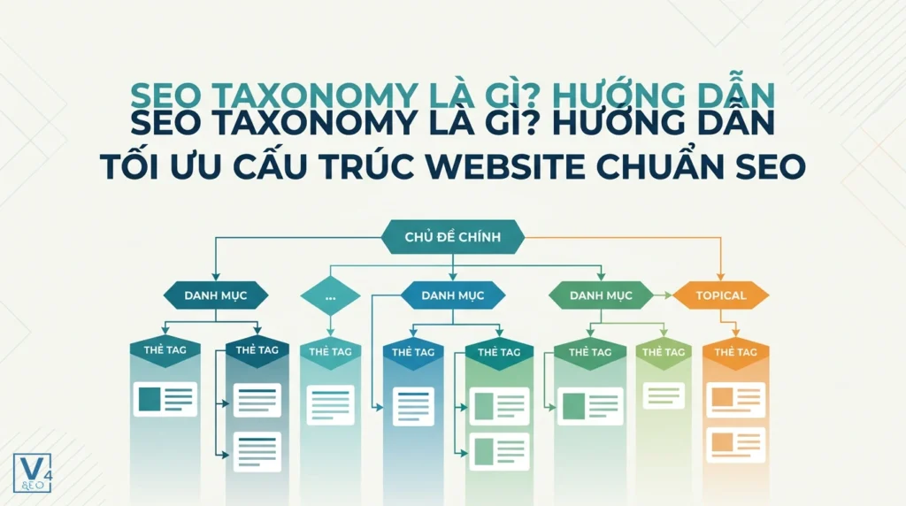 SEO Taxonomy là gì? Hướng dẫn tối ưu cấu trúc website chuẩn SEO 14 Mô hình phân cấp cấu trúc website từ chủ đề chính đến danh mục và thẻ tag giúp tối ưu SEO taxonomy.