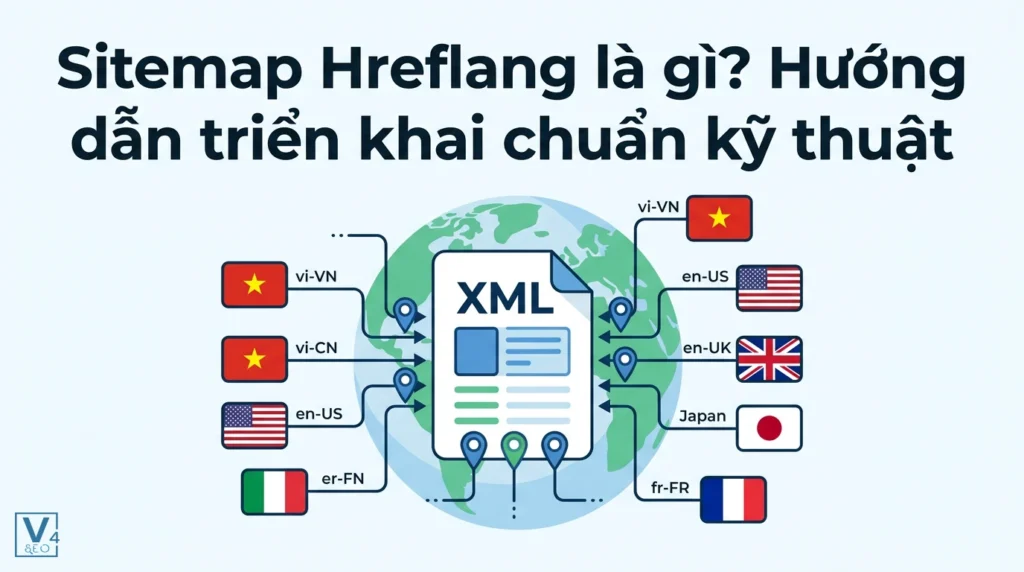 Sitemap Hreflang là gì? Hướng dẫn triển khai chuẩn kỹ thuật 3 Mô hình khai báo sitemap hreflang giúp tối ưu hóa SEO cho website đa ngôn ngữ trên phạm vi toàn cầu.