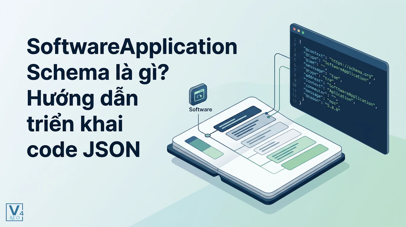 Mô hình chuyển đổi thông tin ứng dụng thành cấu trúc dữ liệu SoftwareApplication schema dạng JSON-LD chuẩn Google.