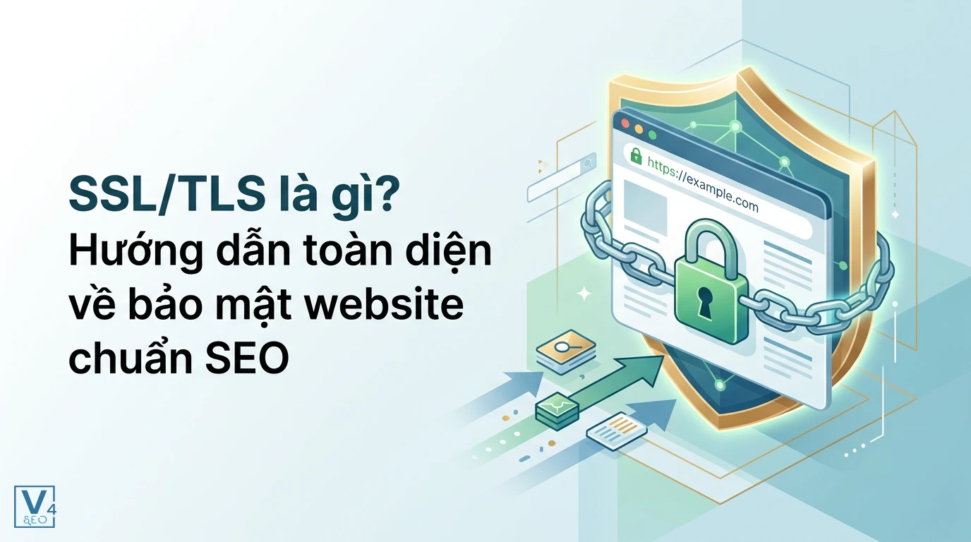 Mô hình bảo mật website bằng giao thức SSL/TLS giúp mã hóa dữ liệu truyền tải qua HTTPS an toàn.
