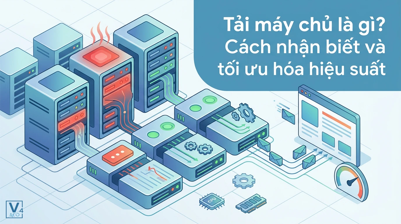 Mô phỏng hệ thống máy chủ đang xử lý dữ liệu và gặp tình trạng quá tải nhiệt khi lưu lượng truy cập tăng cao