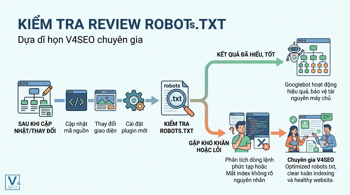 quy-trinh-kiem-tra-robots-txt-v4seo Quy trình kiểm tra robots.txt định kỳ sau khi cập nhật website và giải pháp tối ưu từ chuyên gia V4SEO