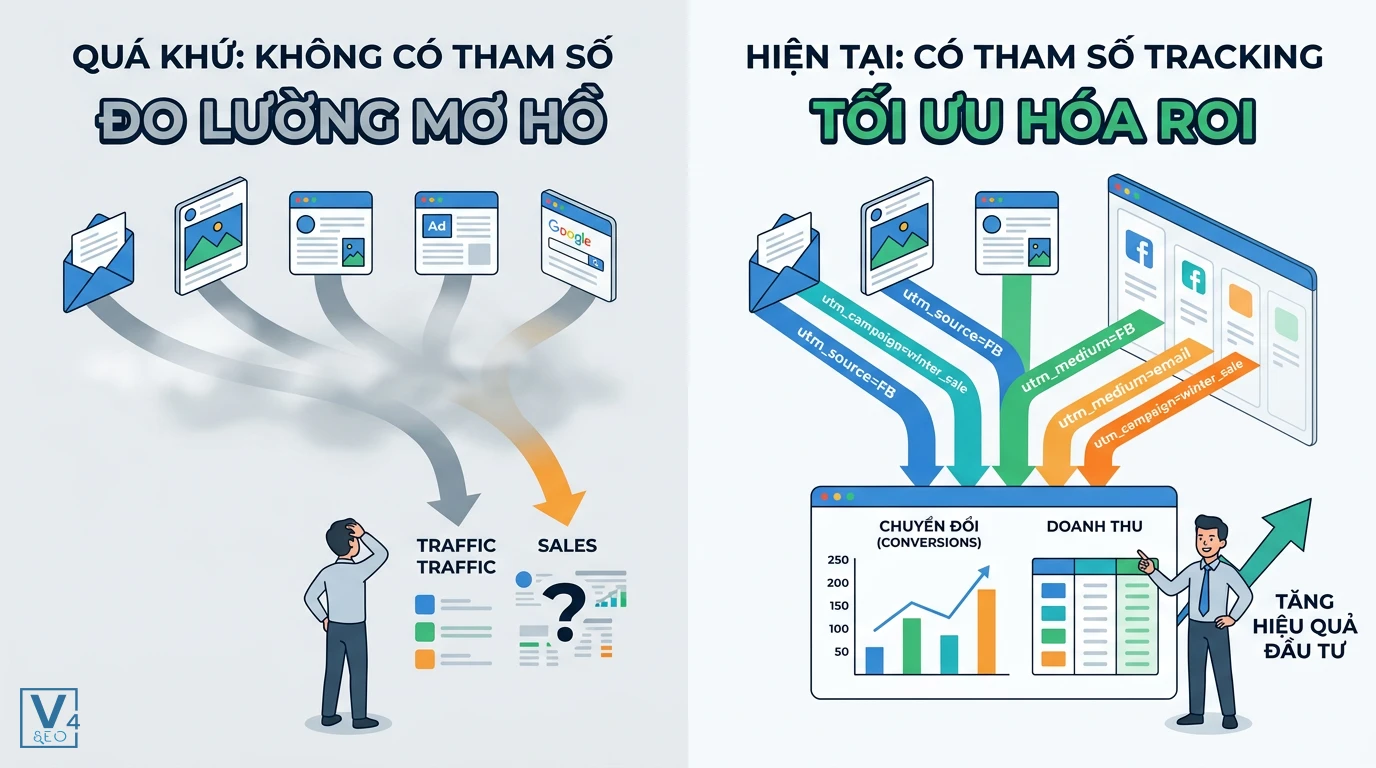 loi-ich-cua-tham-so-tracking So sánh hiệu quả đo lường chiến dịch marketing khi có và không sử dụng tham số tracking để tối ưu ROI.