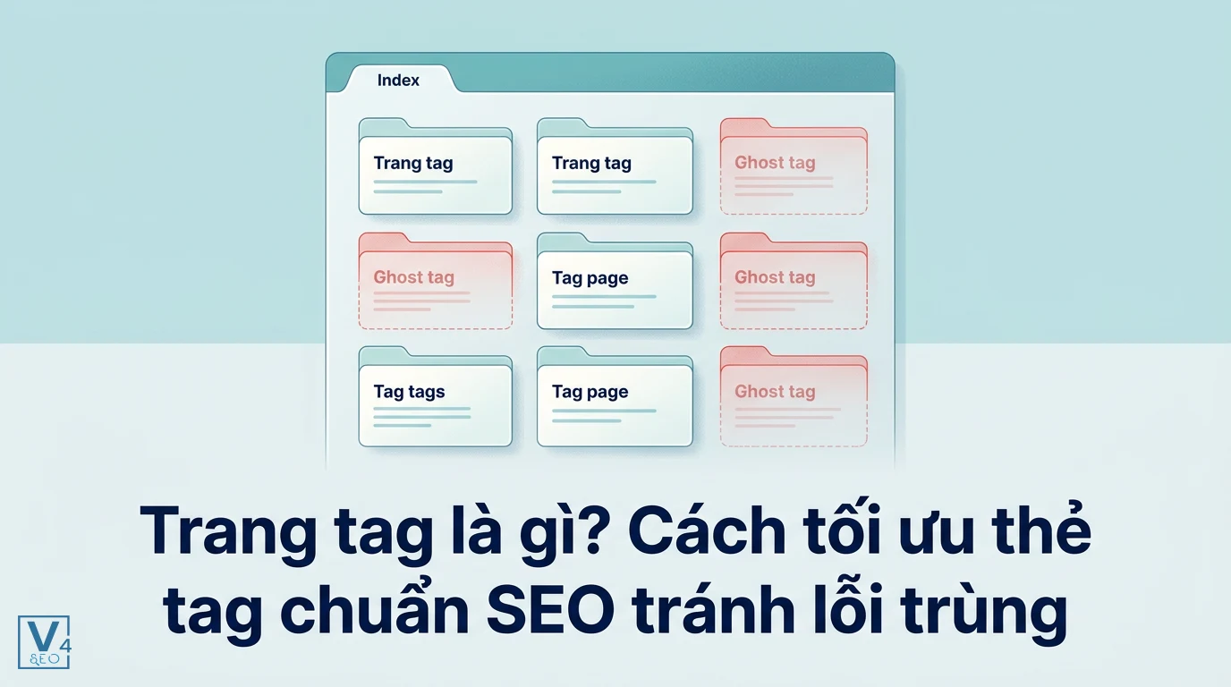 Mô hình quản lý trang tag và ghost tag trên website giúp tối ưu cấu trúc và tránh trùng lặp nội dung.