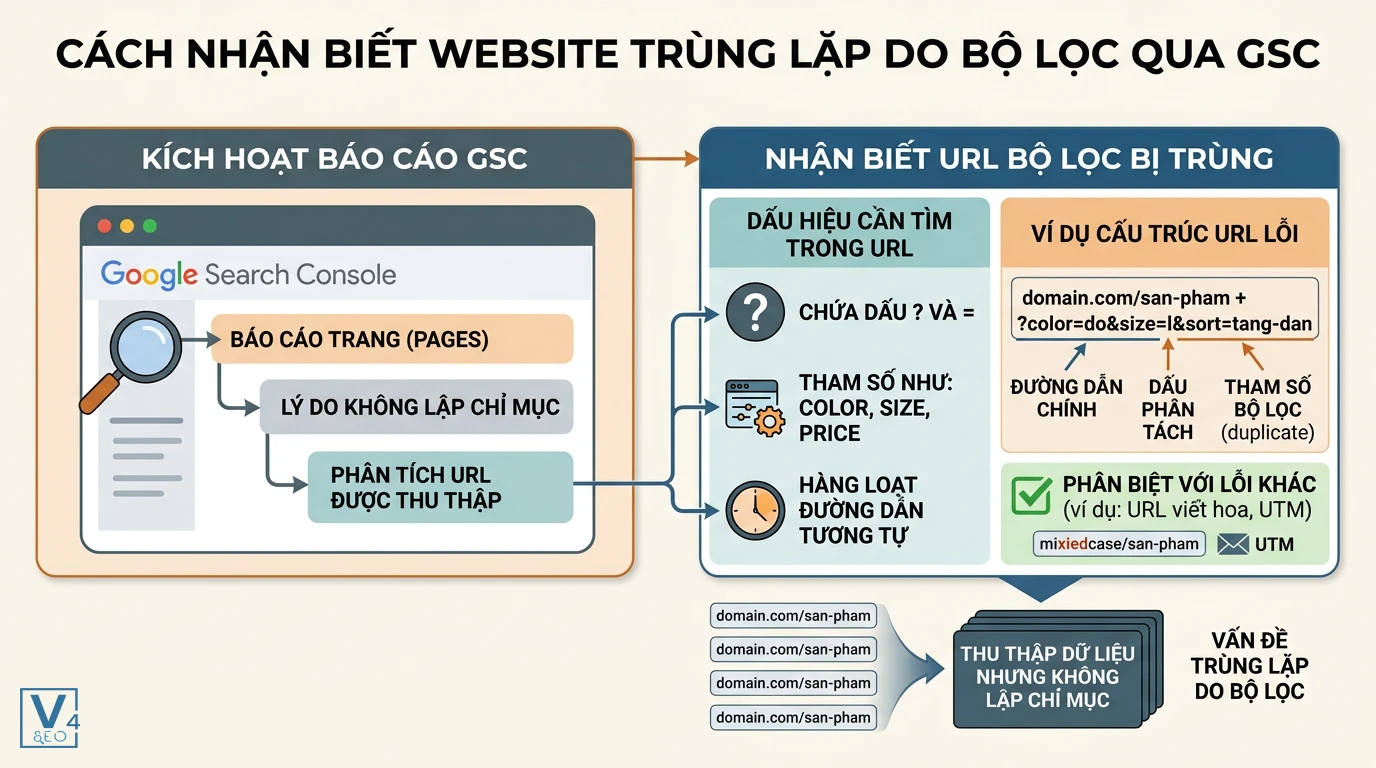nhan-biet-trung-lap-do-bo-loc-gsc Quy trình kiểm tra và nhận biết lỗi trùng lặp do bộ lọc trên website bằng Google Search Console.