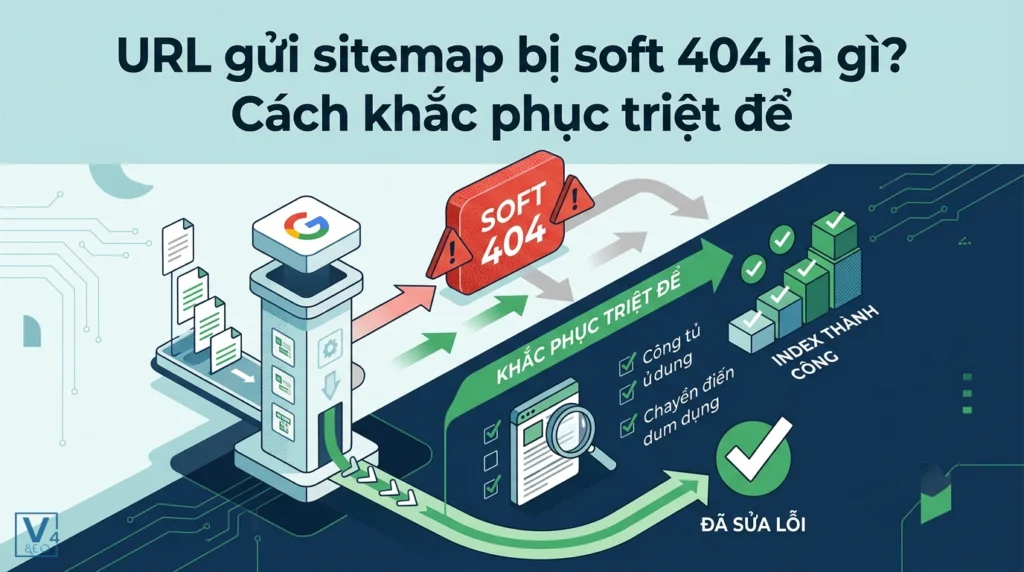 URL gửi sitemap bị soft 404 là gì? Cách khắc phục triệt để 12 Quy trình xử lý lỗi URL gửi sitemap bị soft 404 giúp website được Google index thành công.