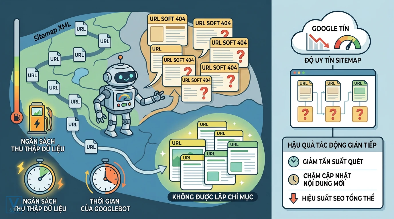 tac-dong-cua-loi-soft-404-den-seo Tác hại của URL gửi sitemap bị soft 404 là gì đối với ngân sách thu thập dữ liệu và độ uy tín website.
