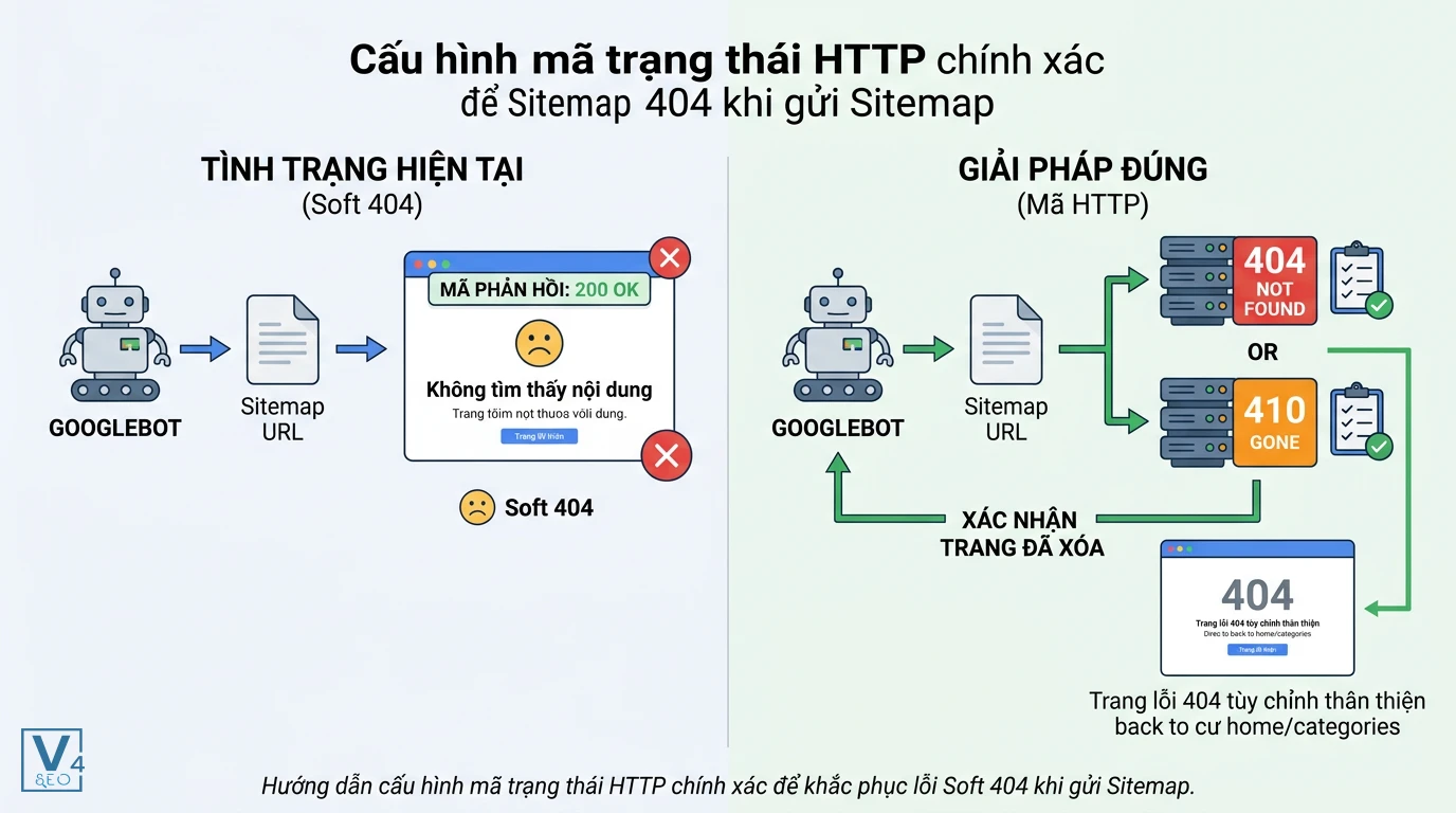 cau-hinh-ma-phan-hoi-http-sua-loi-soft-404 So sánh lỗi soft 404 do phản hồi 200 OK và giải pháp cấu hình đúng mã HTTP 404 hoặc 410 cho URL gửi sitemap.