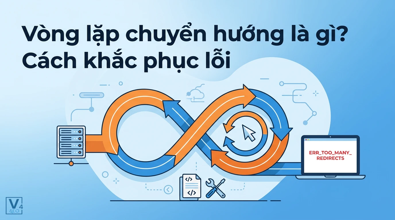 Mô phỏng cơ chế vòng lặp chuyển hướng vô hạn giữa máy chủ và trình duyệt gây ra lỗi ERR_TOO_MANY_REDIRECTS.