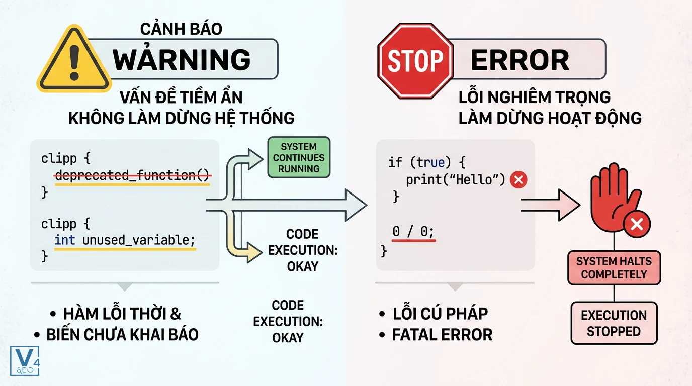 so-sanh-warning-vs-error-trong-lap-trinh So sánh warning vs error là gì qua tác động của chúng đến quá trình thực thi mã nguồn và vận hành hệ thống.