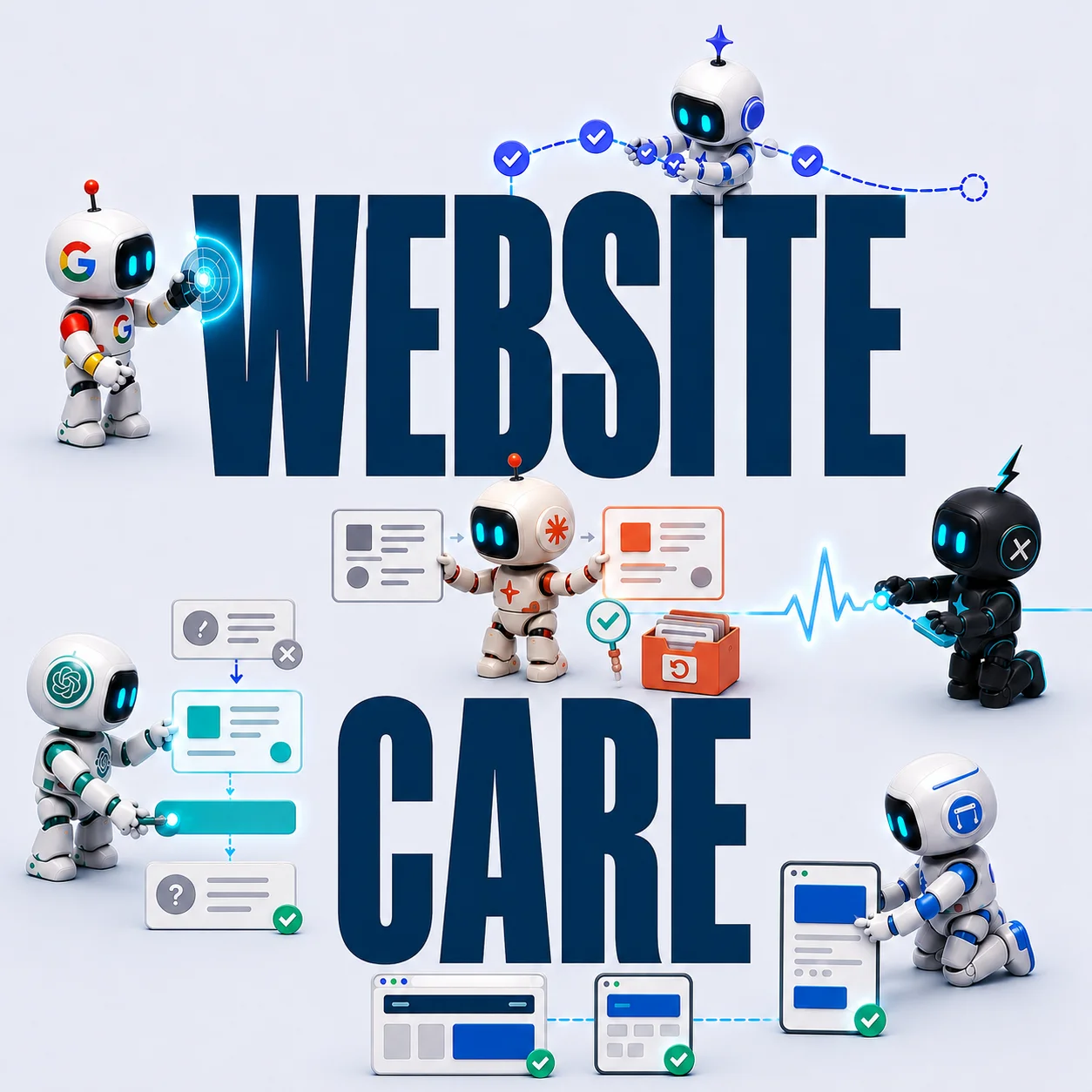 Minh họa dịch vụ chăm sóc website của V4SEO