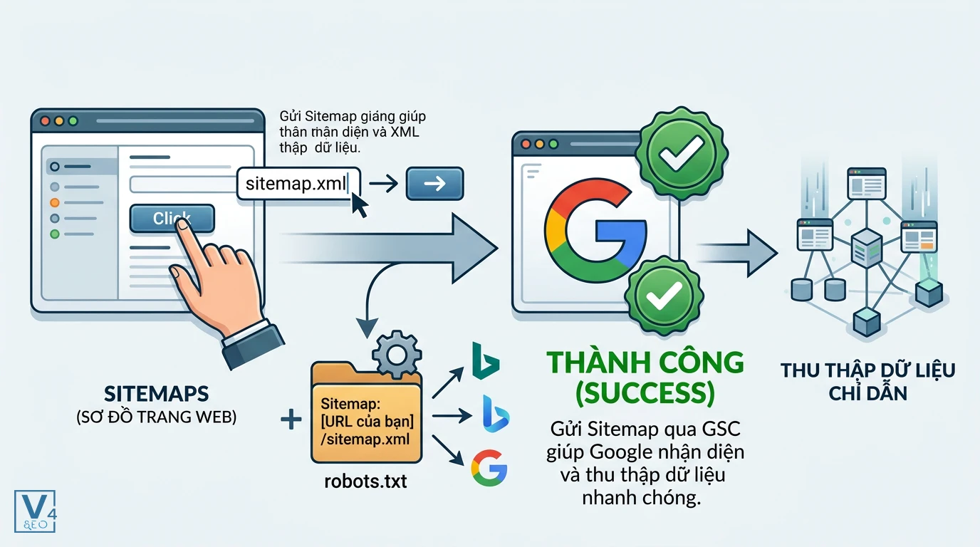 quy-trinh-khai-bao-xml-sitemap Quy trình khai báo XML sitemap là gì qua Google Search Console và cấu hình robots.txt để tối ưu thu thập dữ liệu.